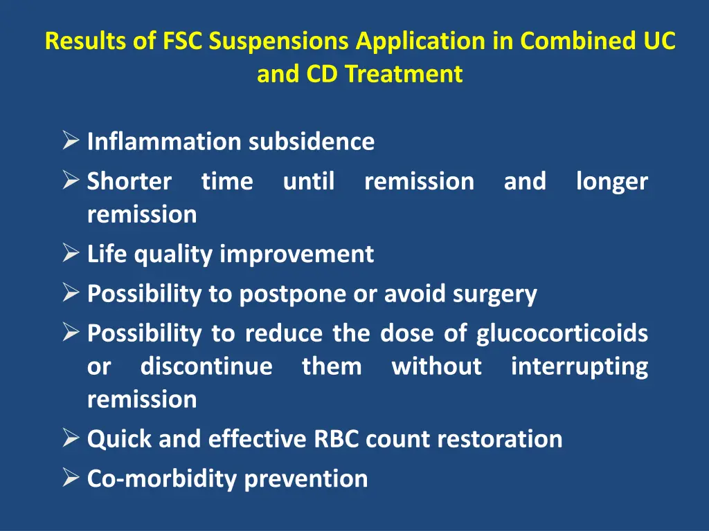 results of fsc suspensions application