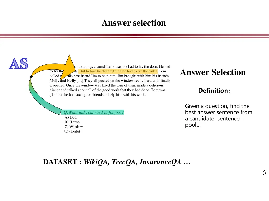 answer selection