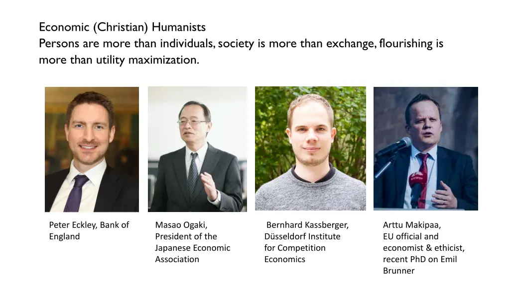 economic christian humanists persons are more