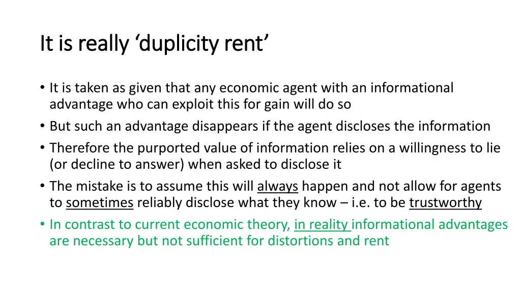 it is really duplicity rent it is really