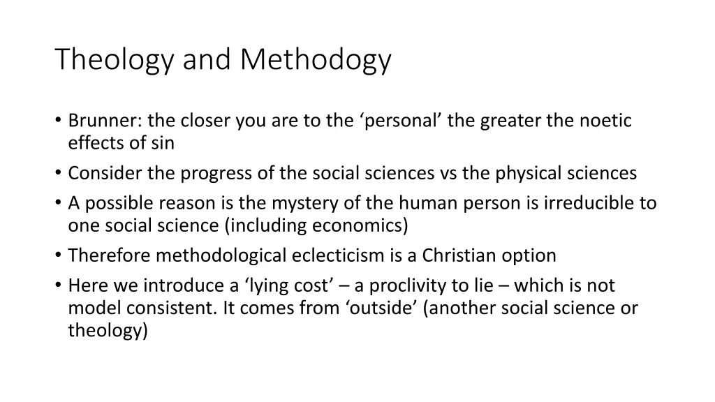 theology and methodogy