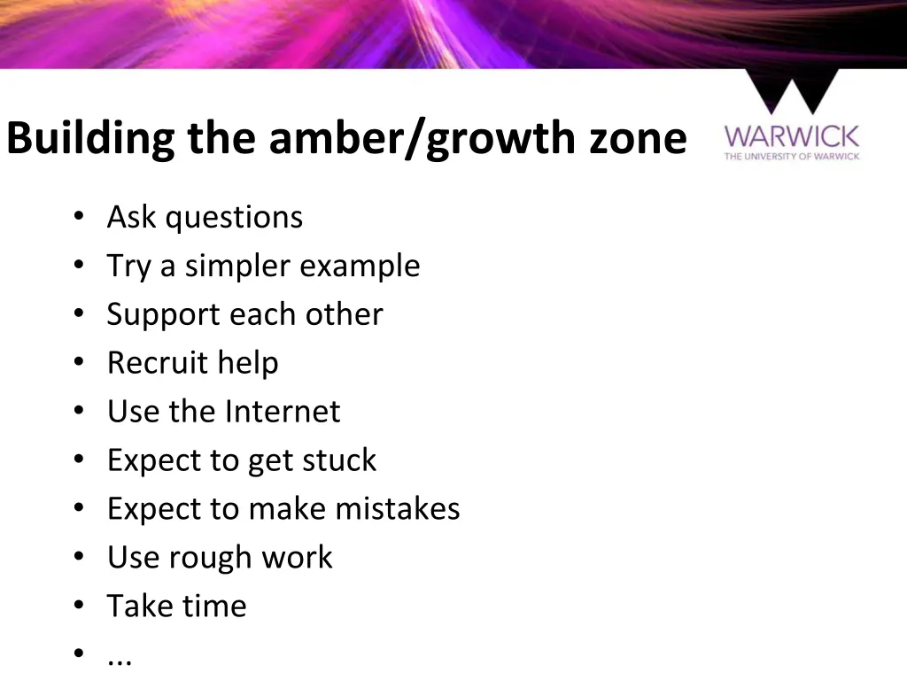 building the amber growth zone
