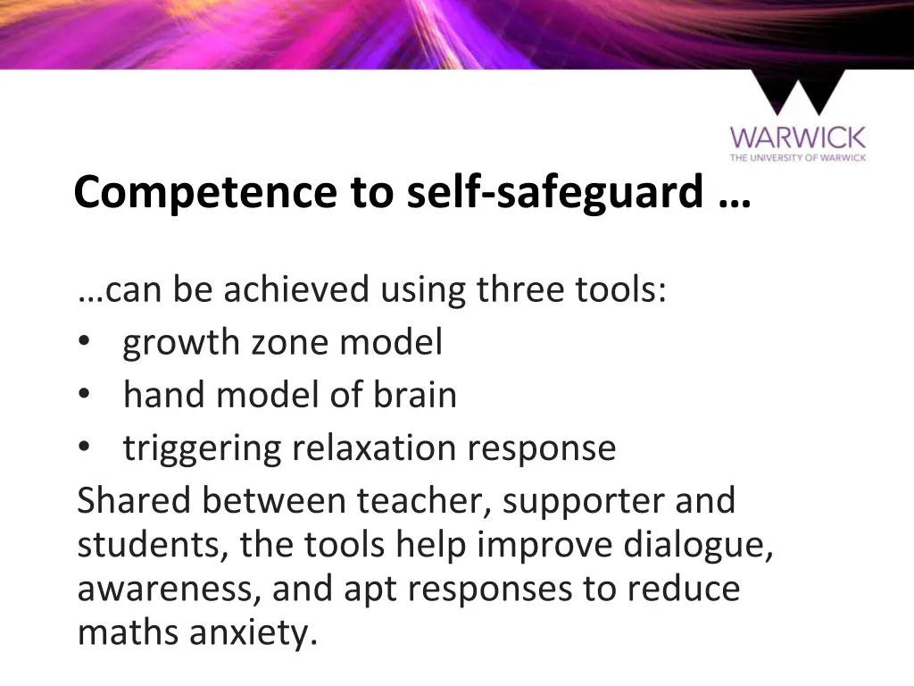 competence to self safeguard