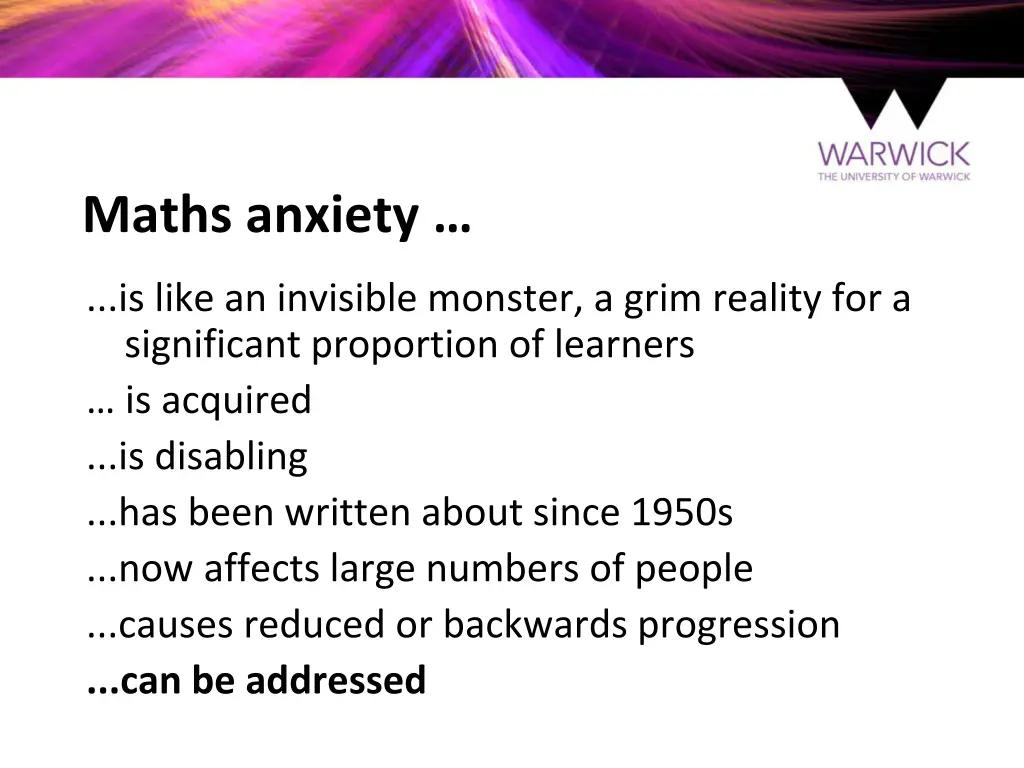 maths anxiety 1