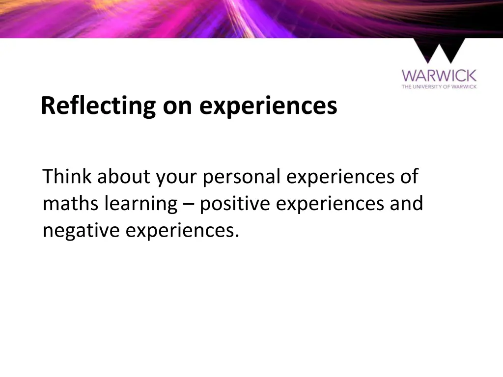 reflecting on experiences