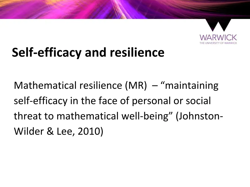 self efficacy and resilience