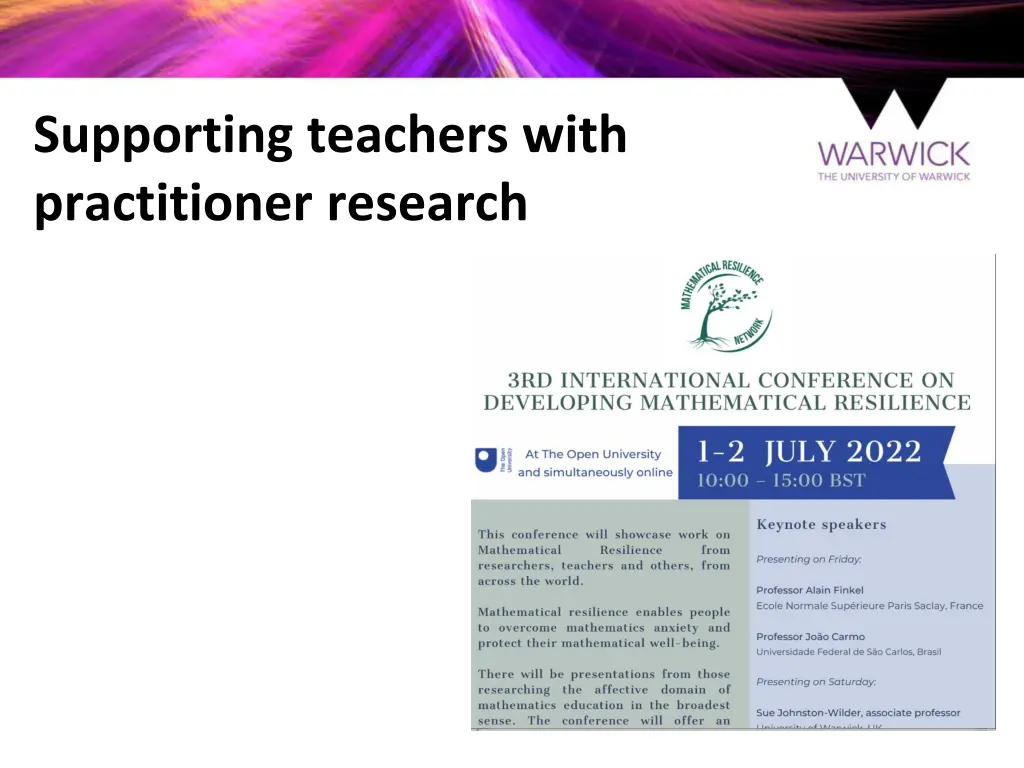 supporting teachers with practitioner research