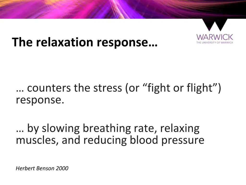 the relaxation response