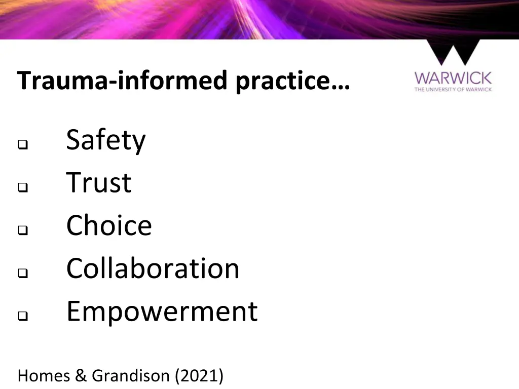 trauma informed practice