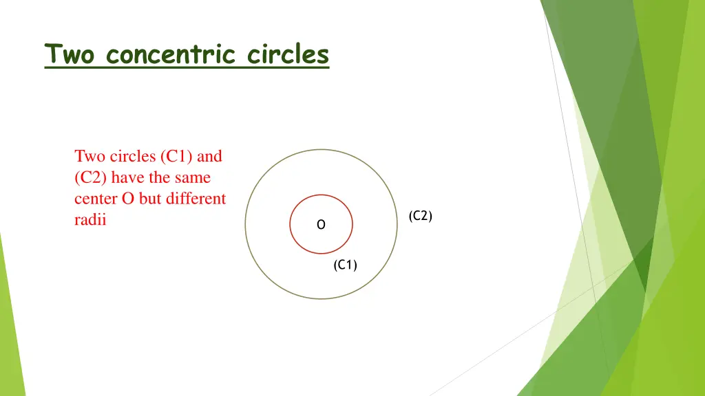 two concentric circles