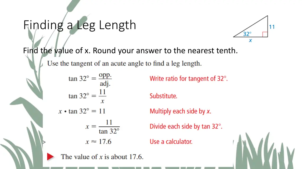 finding a leg length