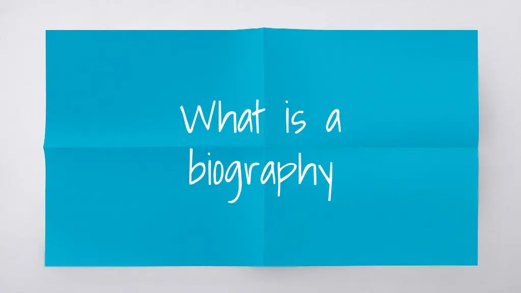 what is a biography