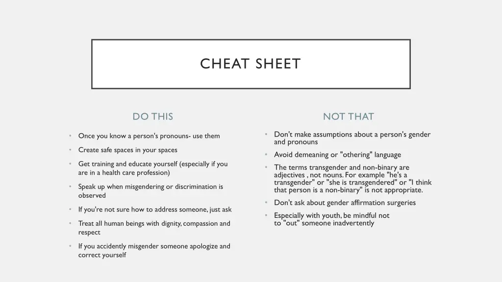 cheat sheet