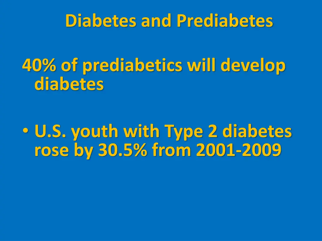 diabetes and prediabetes