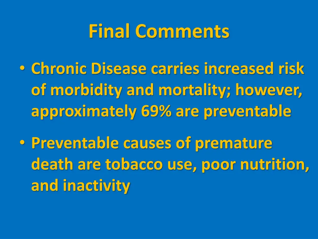 final comments