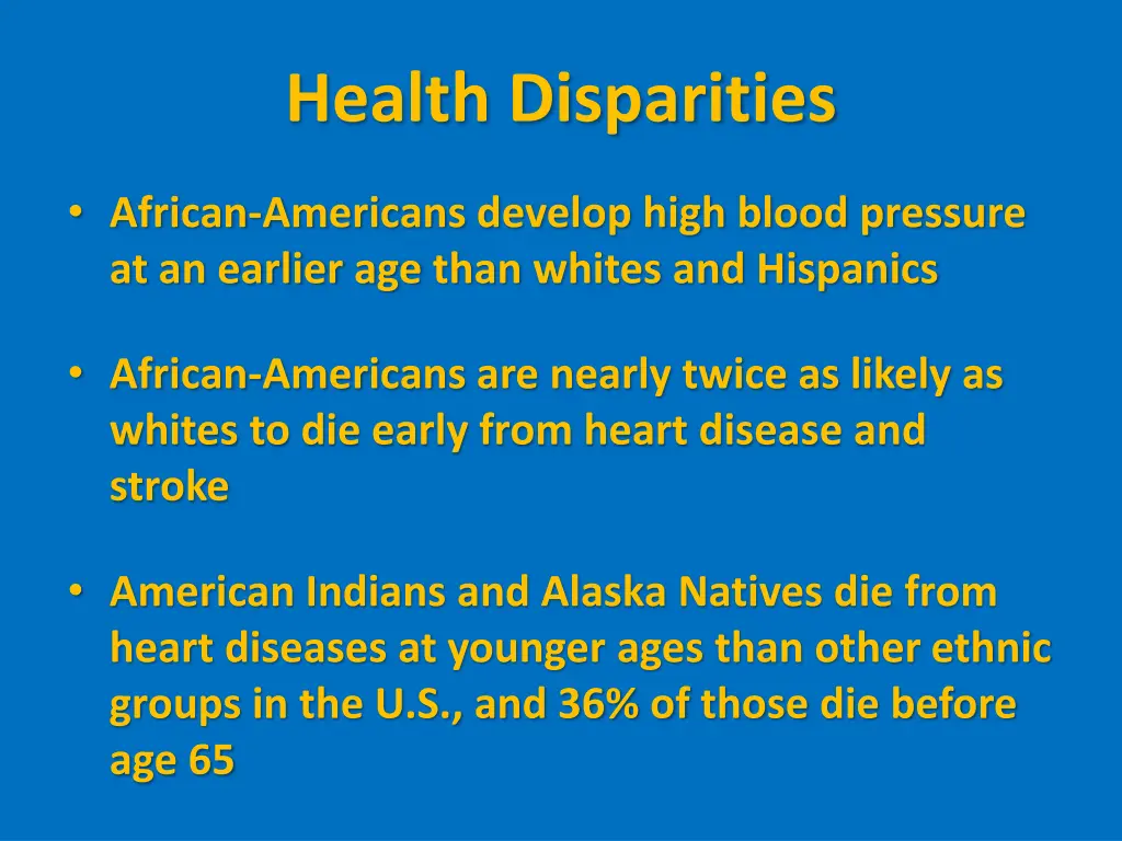 health disparities
