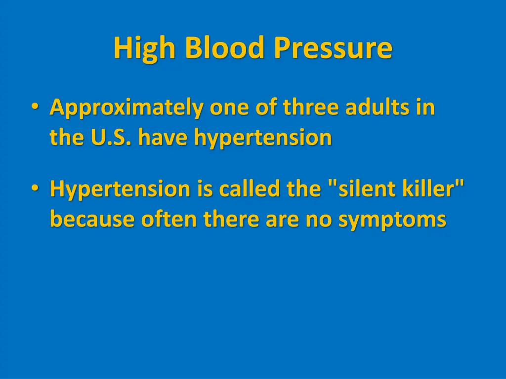 high blood pressure