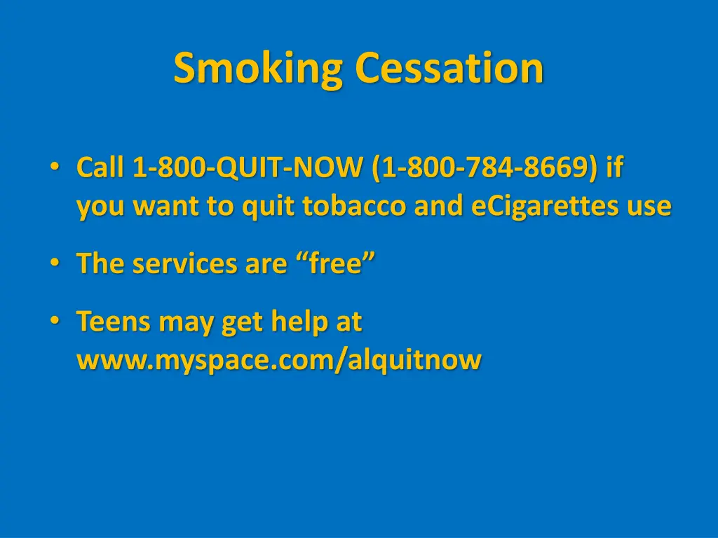 smoking cessation
