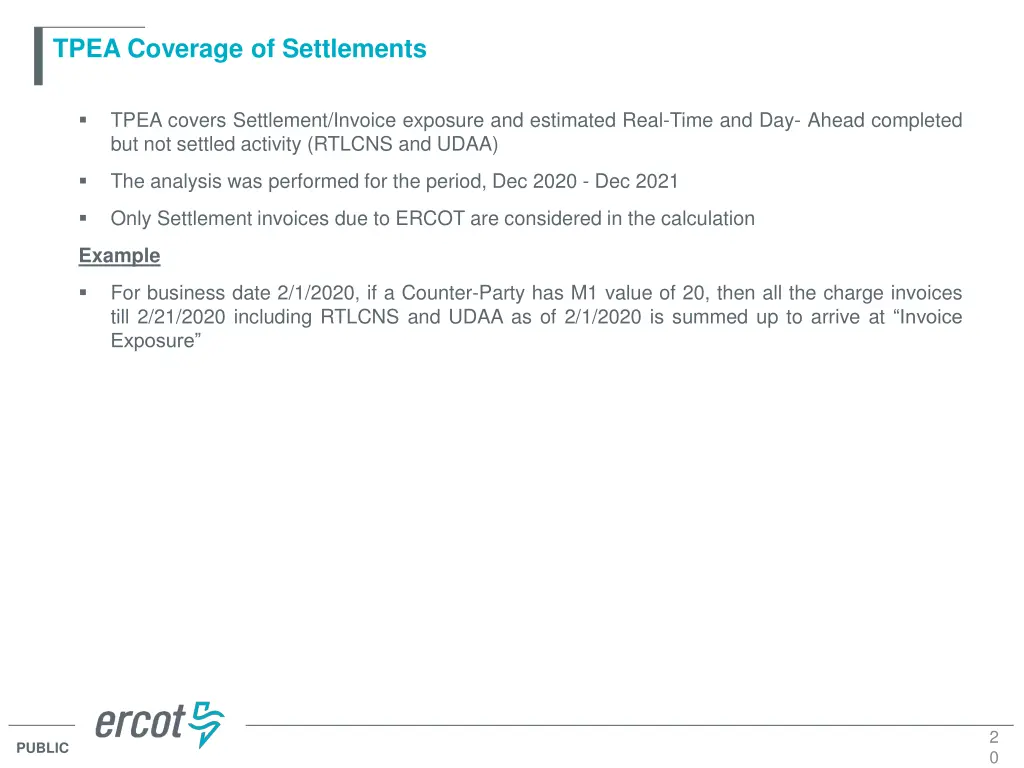 tpea coverage of settlements