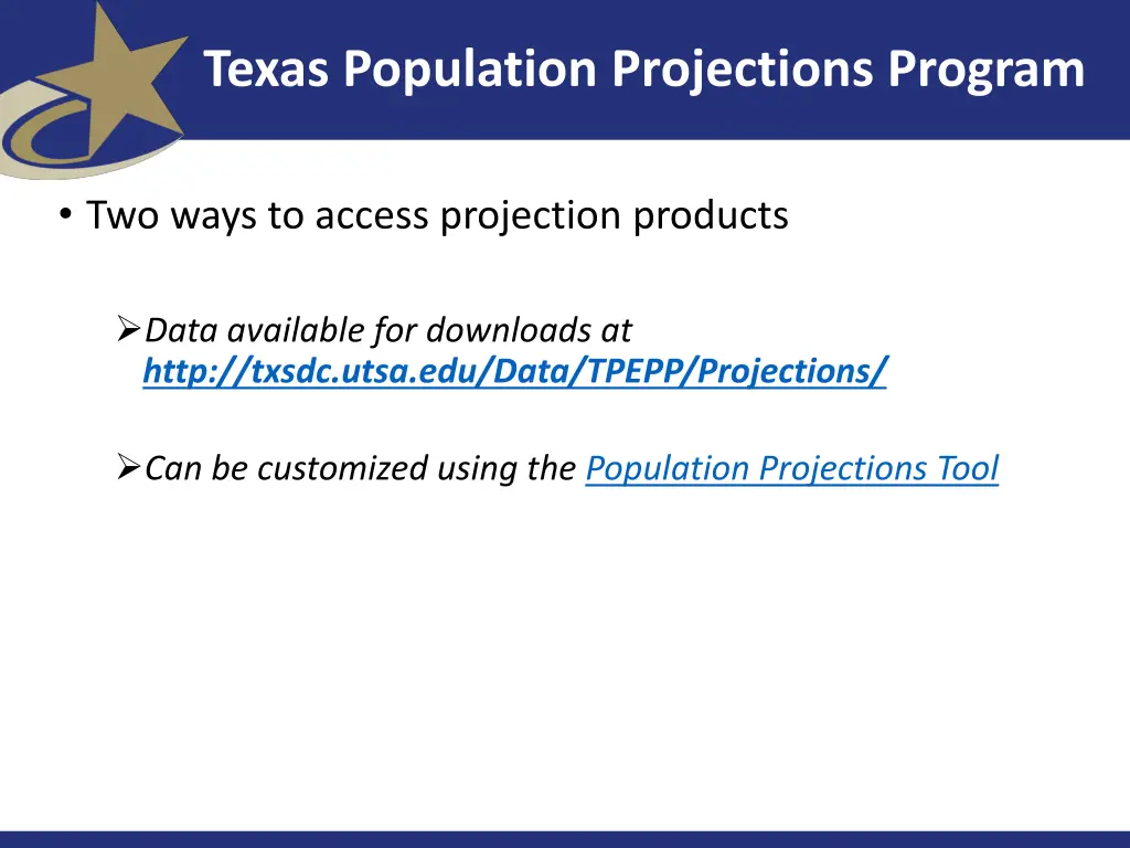 texas population projections program 1