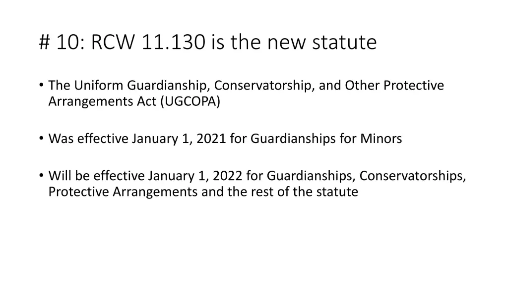 10 rcw 11 130 is the new statute
