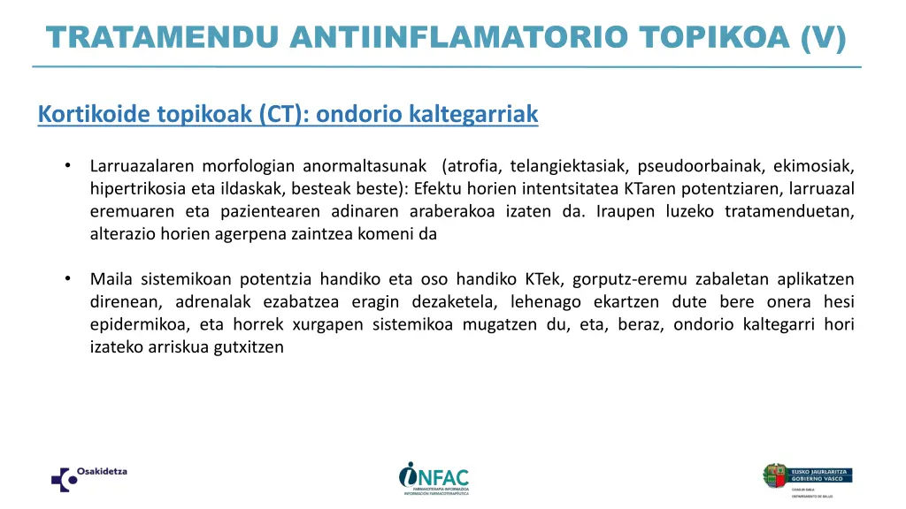 tratamendu antiinflamatorio topikoa v