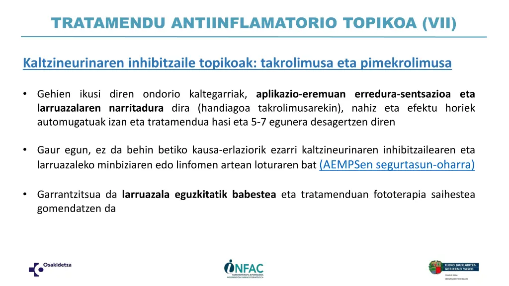 tratamendu antiinflamatorio topikoa vii