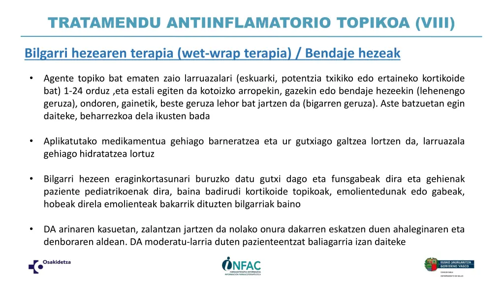 tratamendu antiinflamatorio topikoa viii