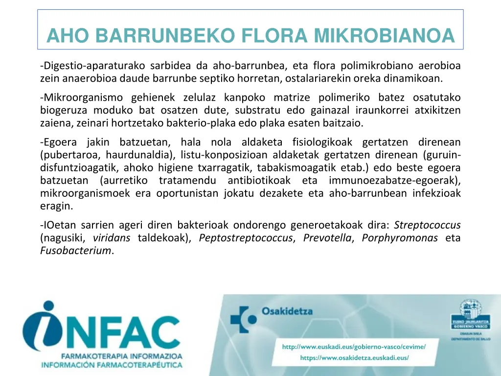 aho barrunbeko flora mikrobianoa