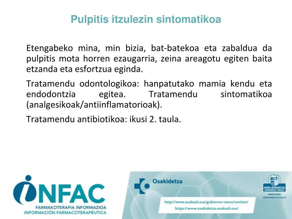 pulpitis itzulezin sintomatikoa