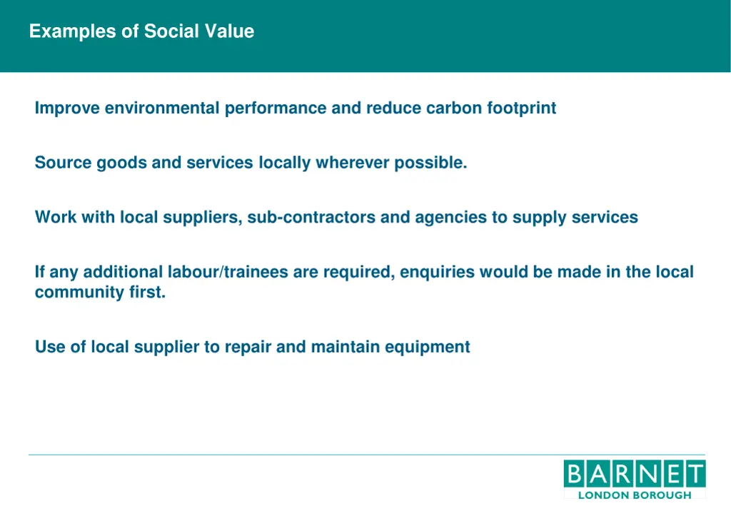 examples of social value