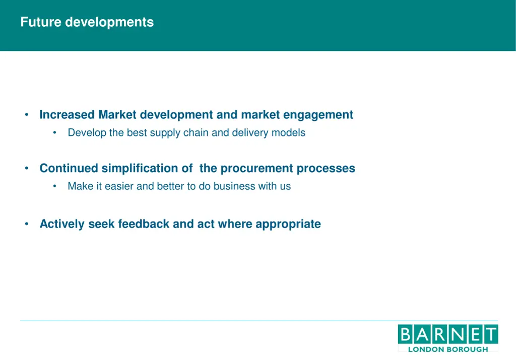 future developments
