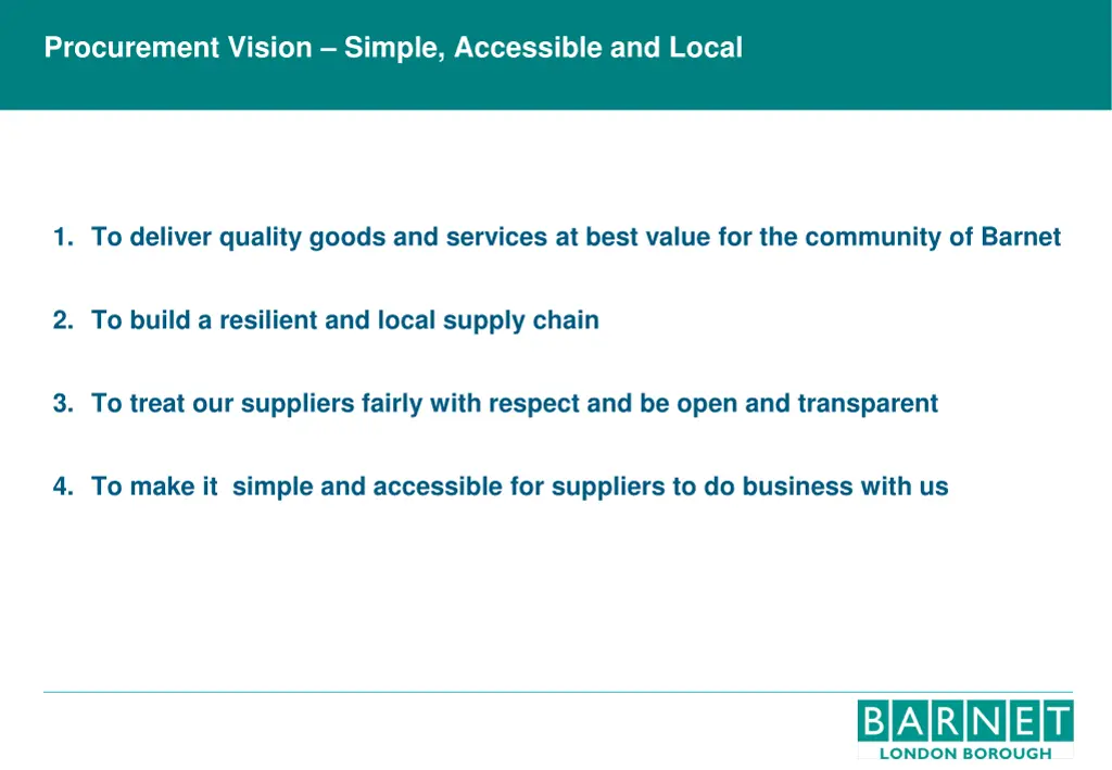 procurement vision simple accessible and local