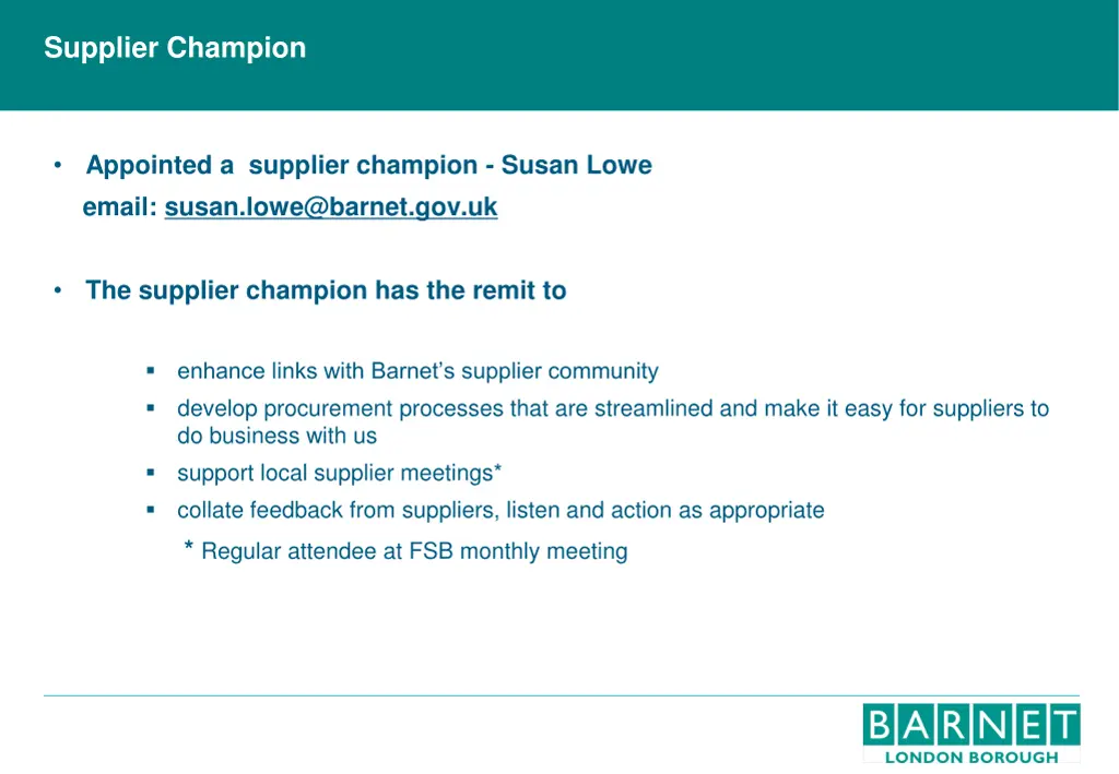 supplier champion