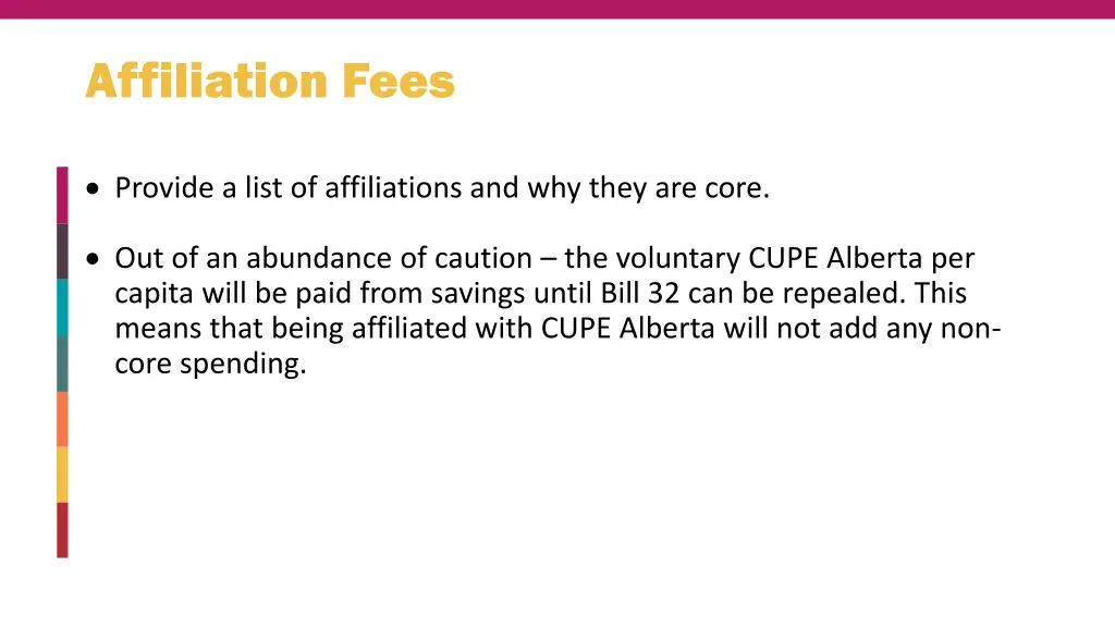 affiliation fees