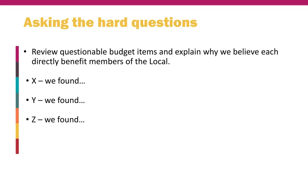 asking the hard questions