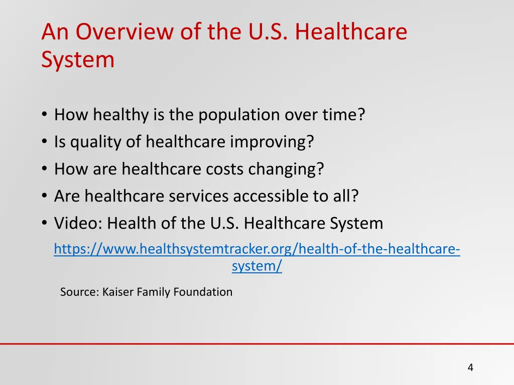 an overview of the u s healthcare system