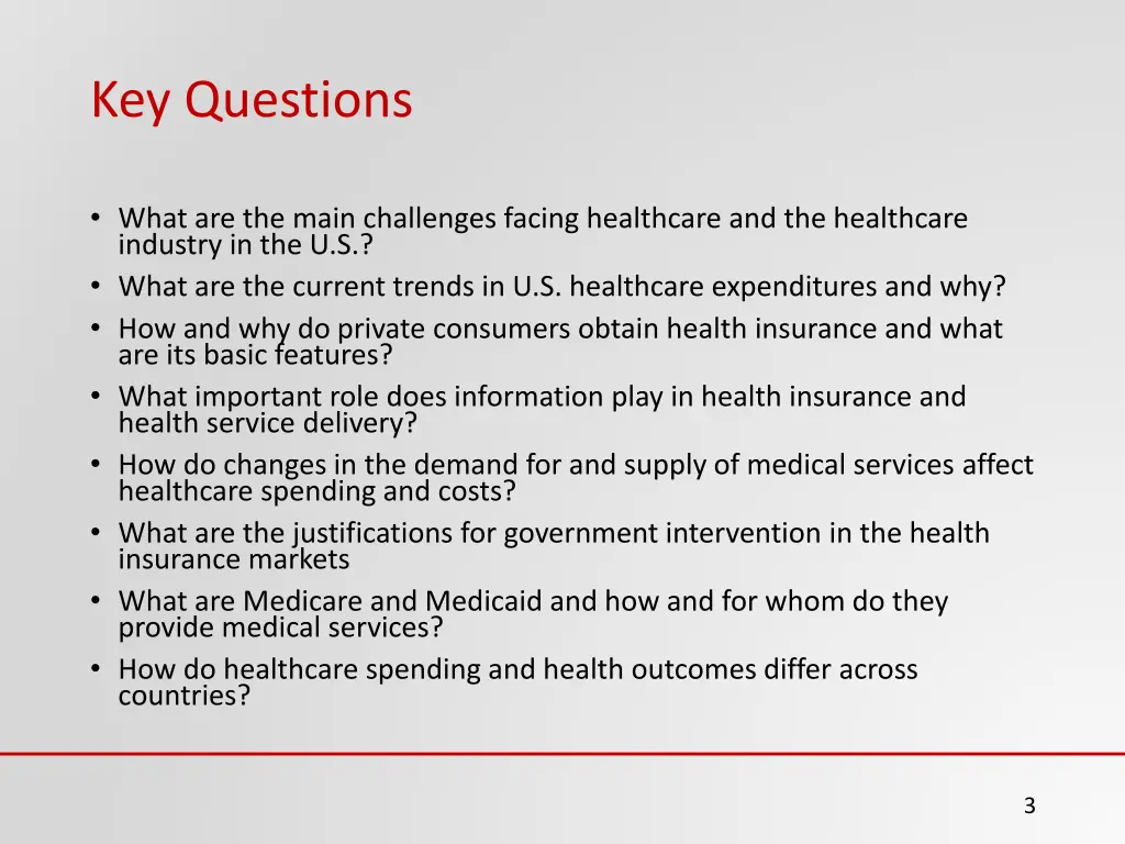 key questions