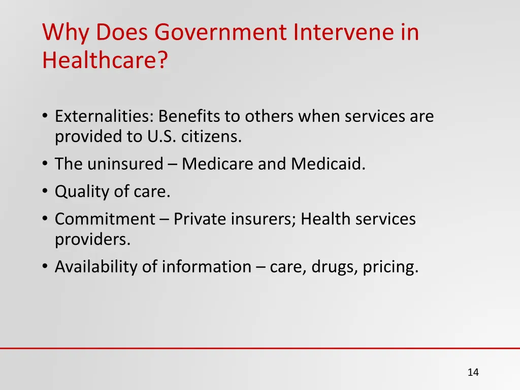 why does government intervene in healthcare