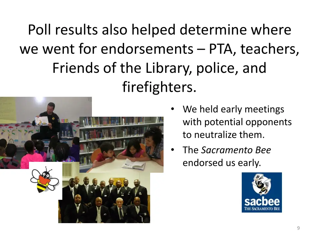 poll results also helped determine where we went