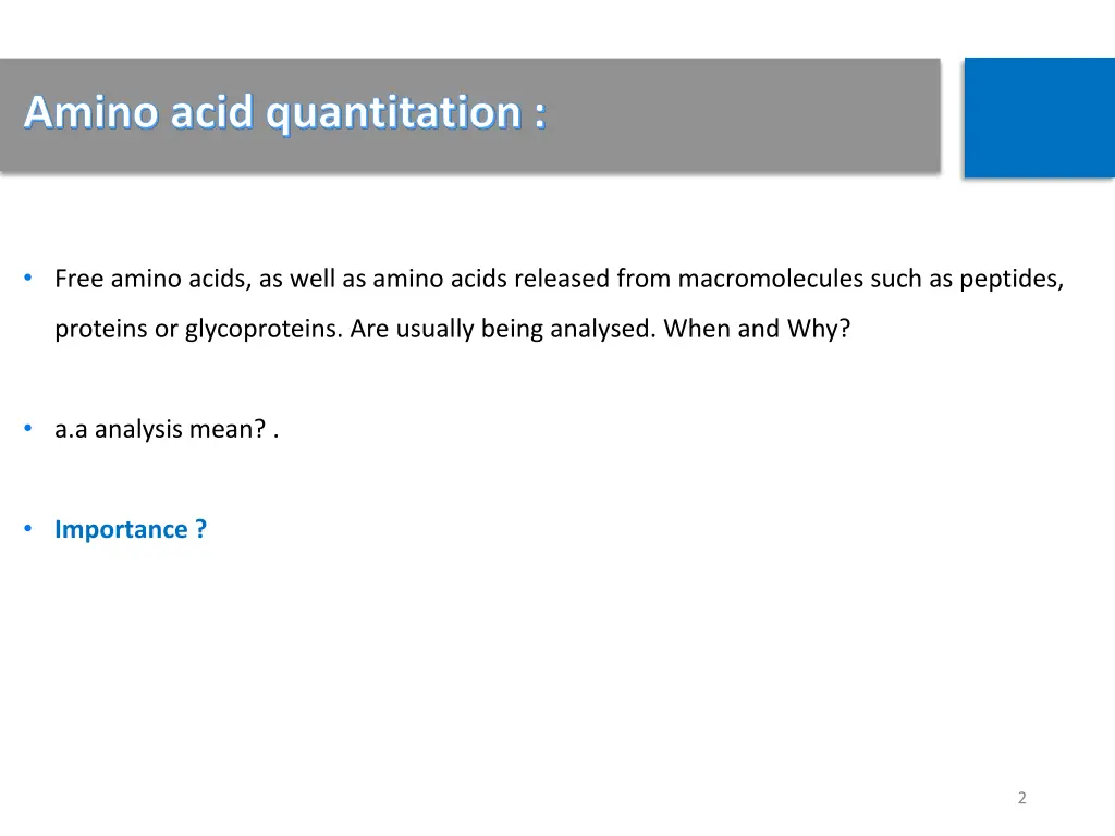 amino acid quantitation