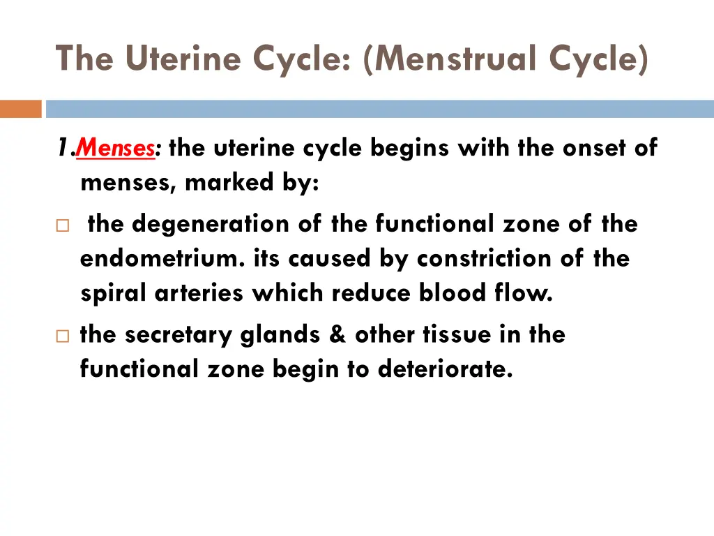 the uterine cycle menstrual cycle