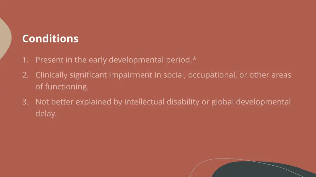 conditions