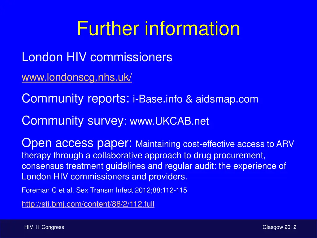 further information