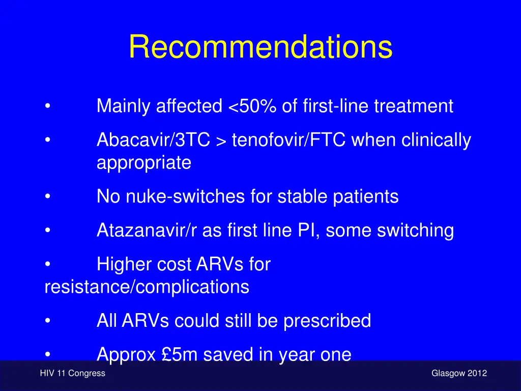 recommendations