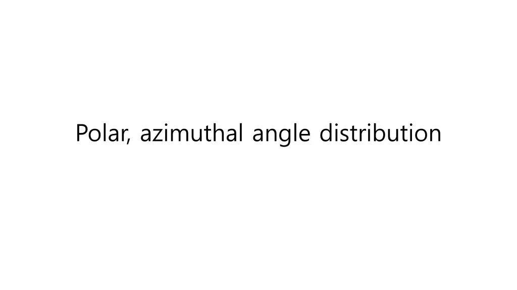 polar azimuthal angle distribution
