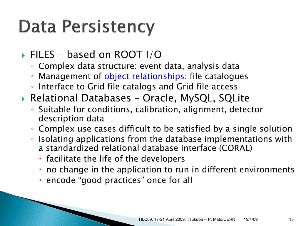 files based on root i o complex data structure