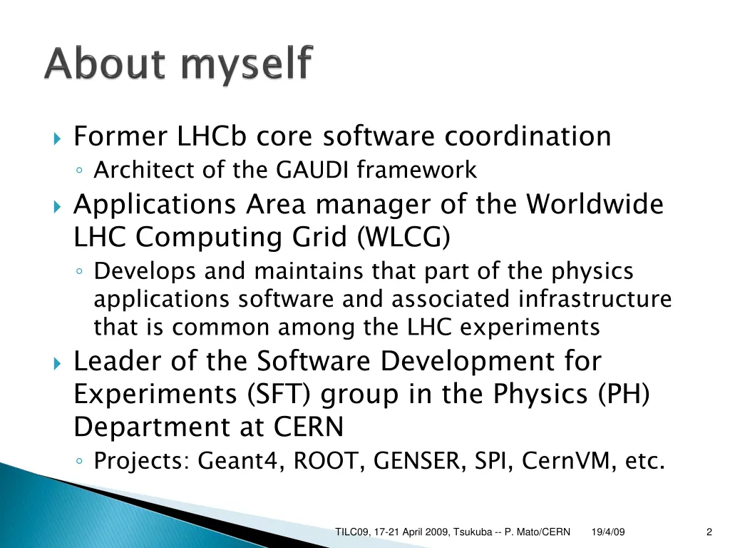 former lhcb core software coordination architect