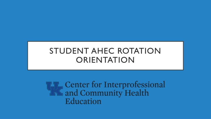 student ahec rotation orientation