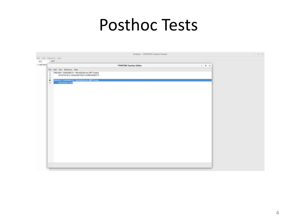 posthoc tests